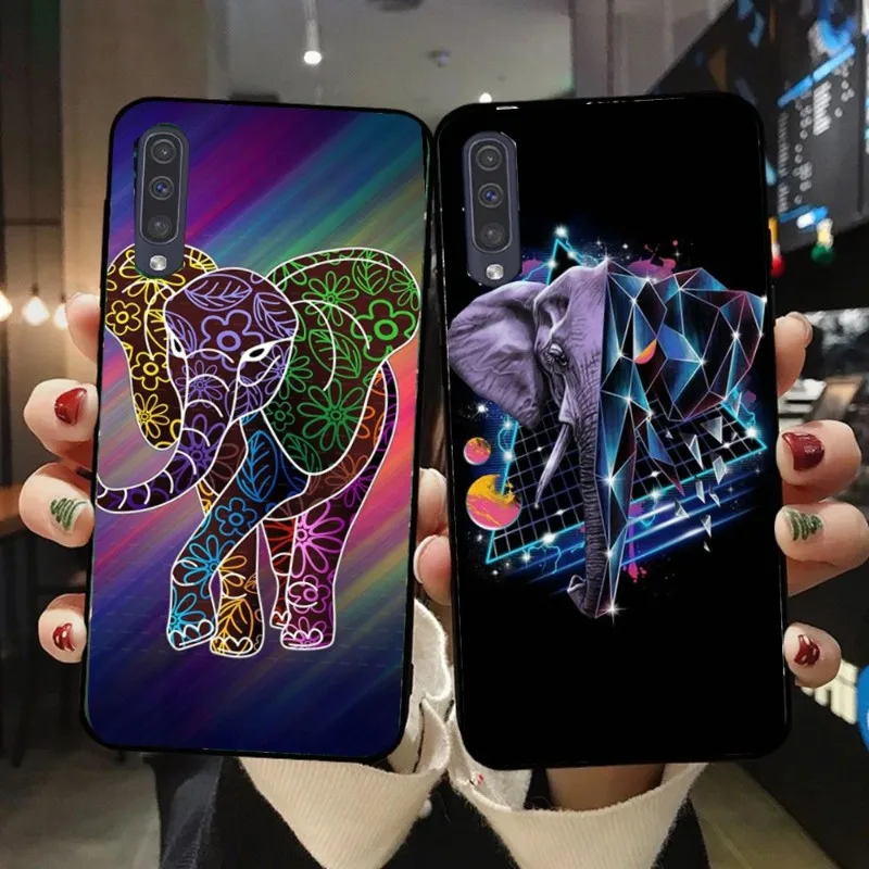 

Чехол для телефона с изображением слона для Samsung A91 A81 A73 A72 A71 A30S A20 A12 A13 A52 A53 4G
