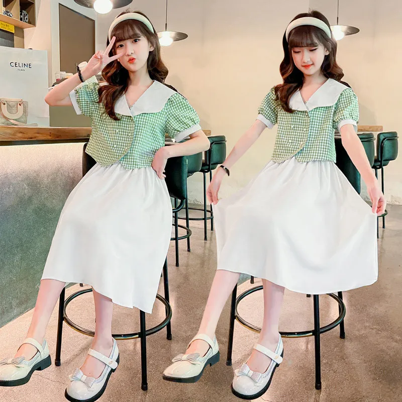 Girls Kids Clothes Summer New Suits Children's New Short Sleeves + White Skirts 2-Piece Baby Fashionable Summer Tops
Girls Kids Clothes Summer New Suits Children's New Short Sleeves + White Skirts 2-Piece Baby Fashionable Summer Tops