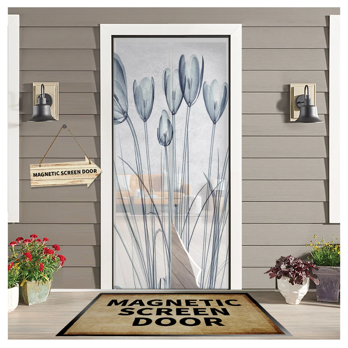 Blue Flowers Bouquet Magnetic Curtain Door Curtain Anti Fly Mosquito Net Door Screen Summer Kids Bedroom Door Curtain
Blue Flowers Bouquet Magnetic Curtain Door Curtain Anti Fly Mosquito Net Door Screen Summer Kids Bedroom Door Curtain