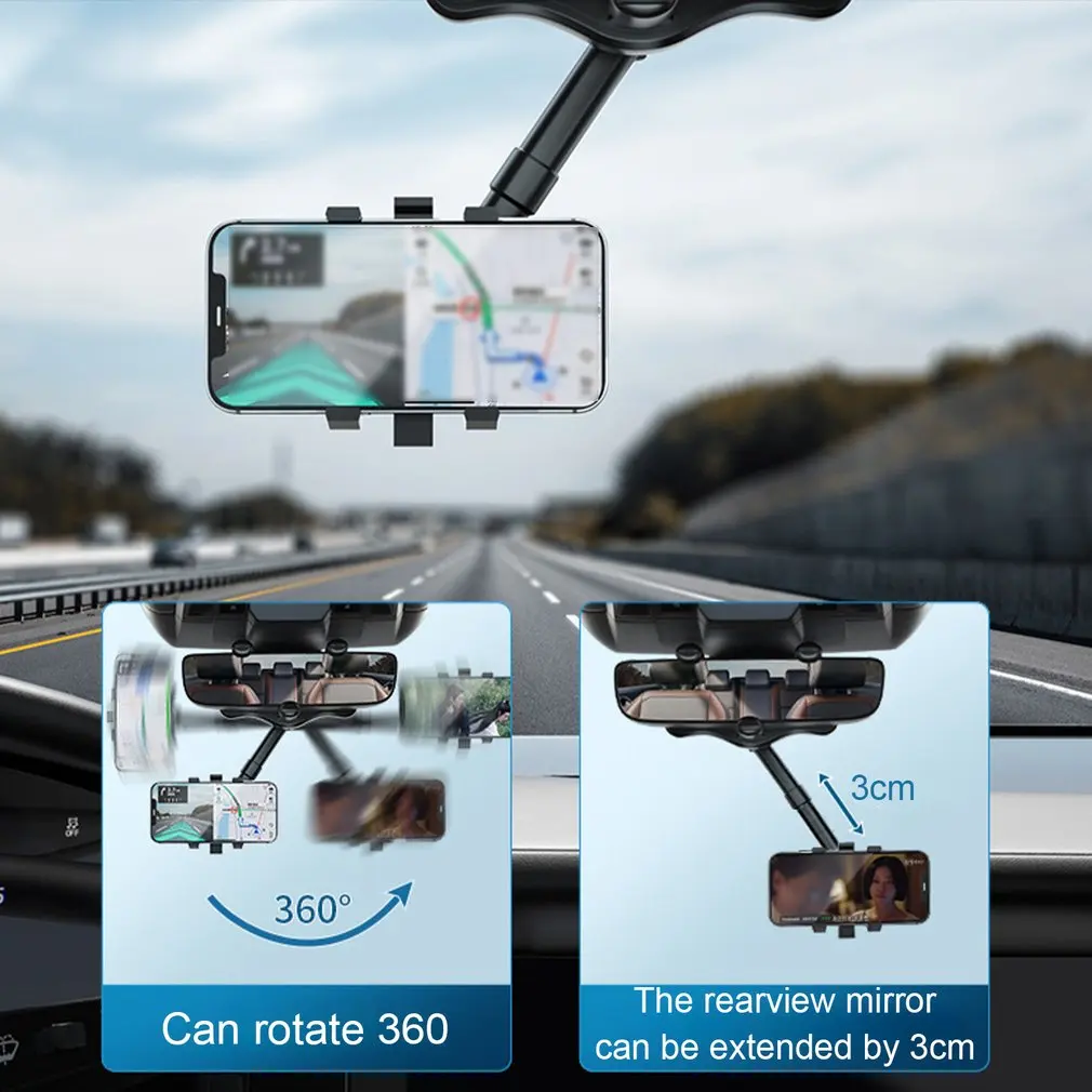 Rotatable Retractable Holder Multifunctional Car Rearview Mirror Phone Holder Mount Universal 360 Degrees Rotating Bracket
Rotatable Retractable Holder Multifunctional Car Rearview Mirror Phone Holder Mount Universal 360 Degrees Rotating Bracket