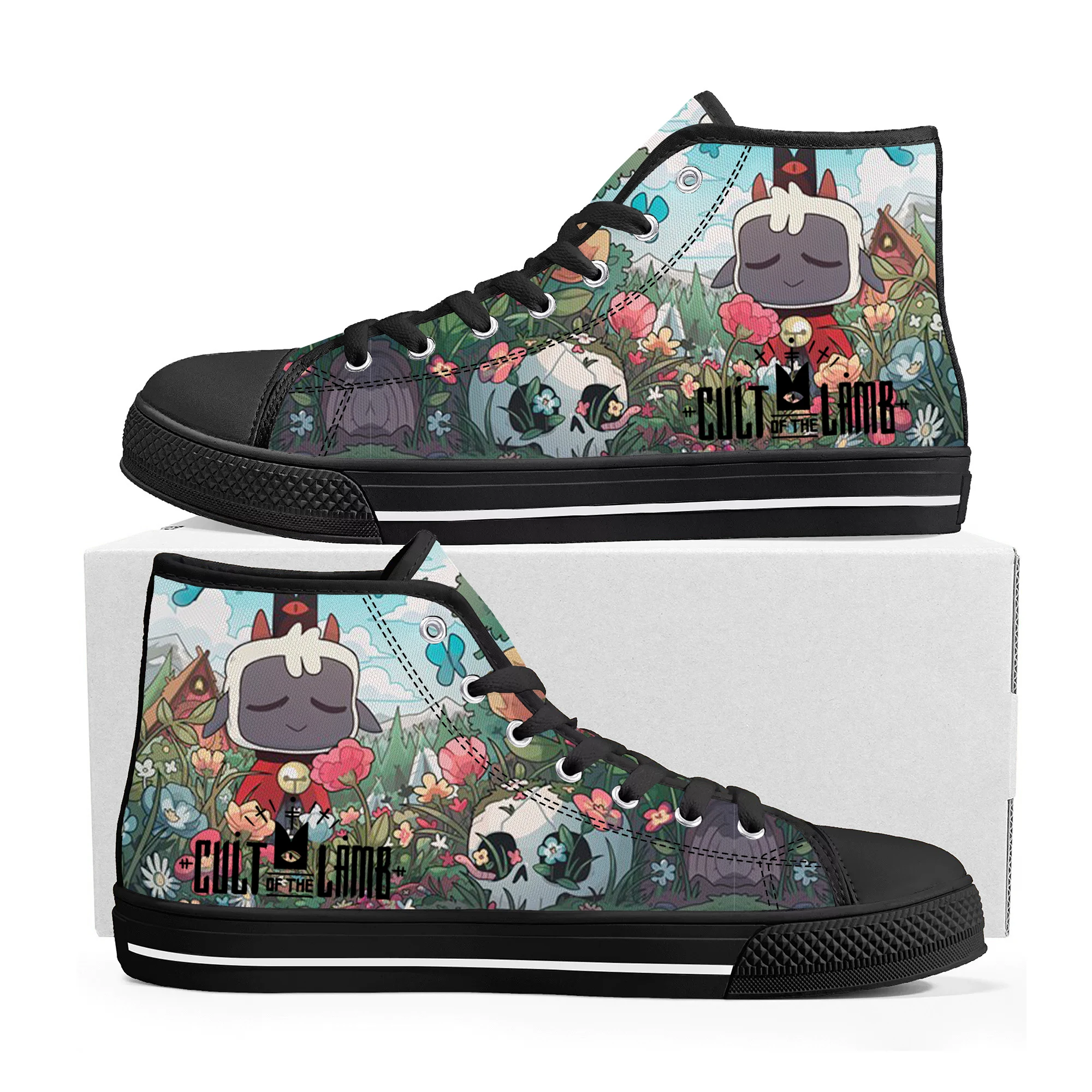 Cult of The Lamb High Top Sneakers Cartoon Game Men Women Teenager High Quality Canvas Sneaker Fashion Custom Built Couple Shoes
Cult of The Lamb High Top Sneakers Cartoon Game Men Women Teenager High Quality Canvas Sneaker Fashion Custom Built Couple Shoes
