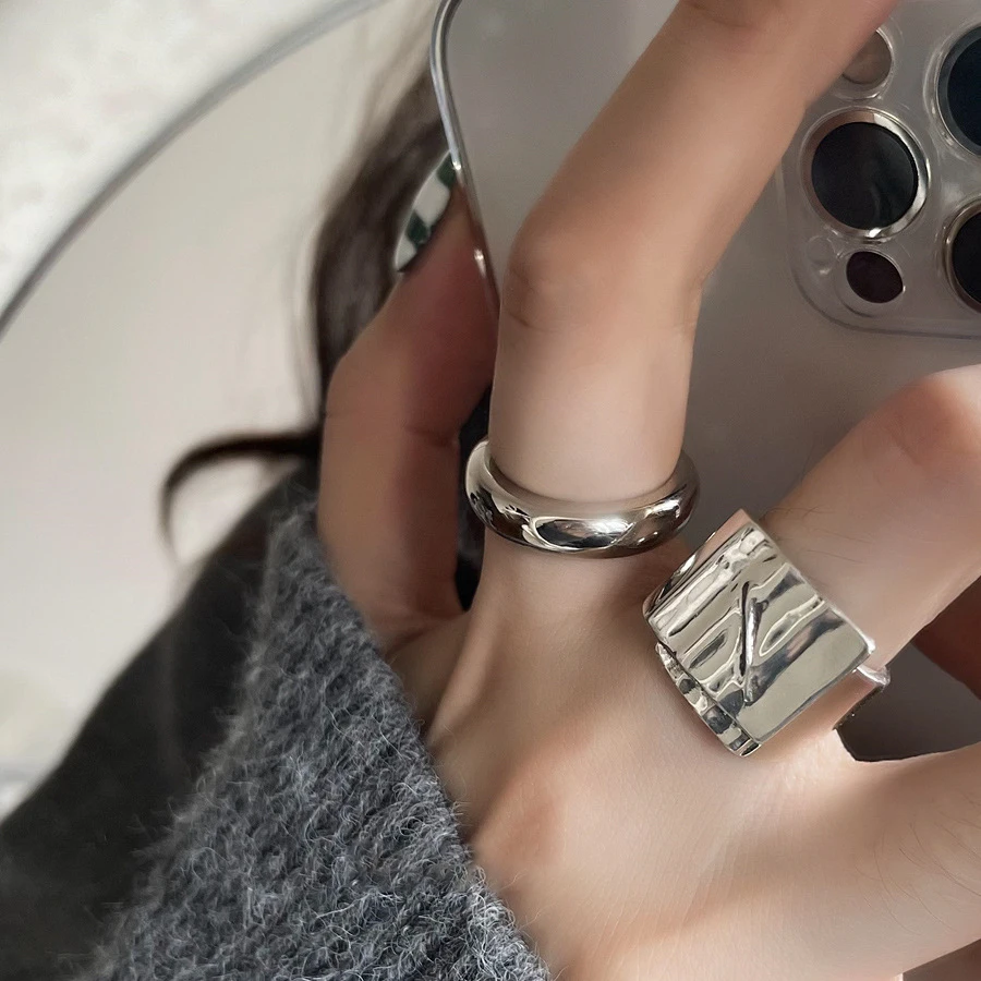 CARLIDANA Silver Color Fashion Chunky Hiphop Adjustable Ring Geometric Punk Minimalist Opening Ring for Women Party Jewelry Gift
CARLIDANA Silver Color Fashion Chunky Hiphop Adjustable Ring Geometric Punk Minimalist Opening Ring for Women Party Jewelry Gift
