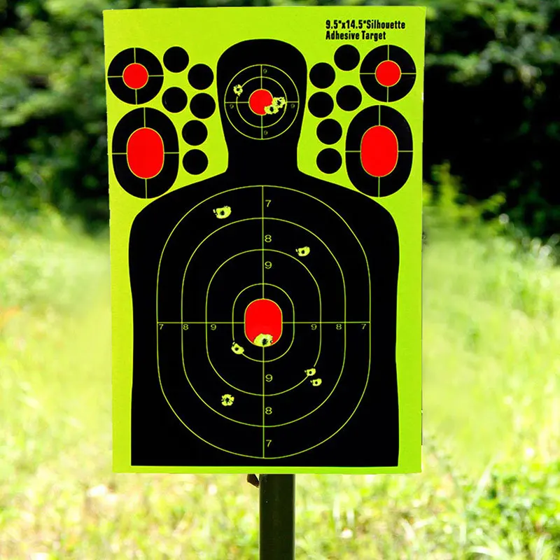 5pcs 9.5*14.5 Inch Half-Length Humanoid Shooting Target Paper Fluorescent Sticker Hunting Training Target Paper Splash Sticker
5pcs 9.5*14.5 Inch Half-Length Humanoid Shooting Target Paper Fluorescent Sticker Hunting Training Target Paper Splash Sticker