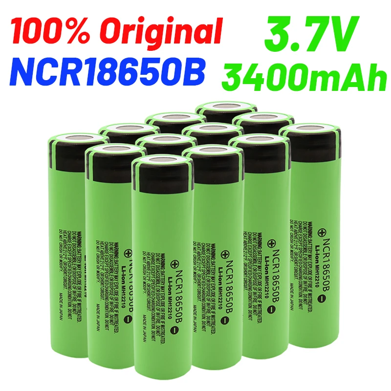 Panasonic 18650 battery original NCR18650B 3.7V 3400 mah rechargeable lithium battery for flashlight 18650 battery
Panasonic 18650 battery original NCR18650B 3.7V 3400 mah rechargeable lithium battery for flashlight 18650 battery