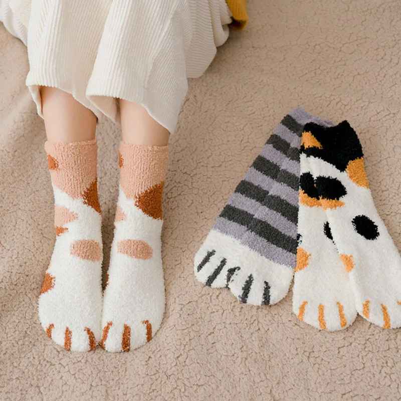 Cartoon Socks Plush Winter Cute Style Cat Paw Sock Women Cotton Socks Super Soft for Female Stay In The House Sleeping Floor Sox
Cartoon Socks Plush Winter Cute Style Cat Paw Sock Women Cotton Socks Super Soft for Female Stay In The House Sleeping Floor Sox