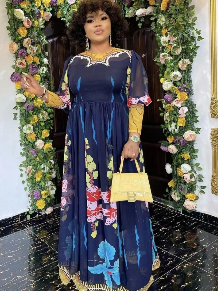 Autumn Winter African Women Three Quarter Sleeve Polyester Printing Long Dress Dashiki African Dresses for Women Christmas Dress
Autumn Winter African Women Three Quarter Sleeve Polyester Printing Long Dress Dashiki African Dresses for Women Christmas Dress