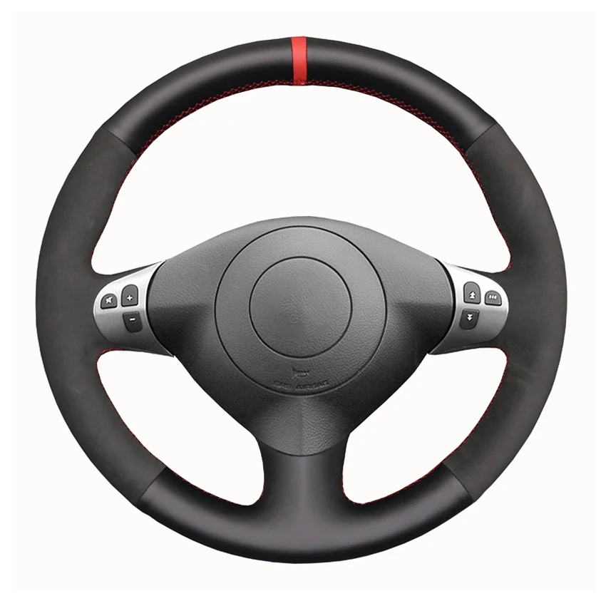 Black Faux Leather Suede Red Marker Hand-stitched Car Steering Wheel Cover for Alfa Romeo 147 2000-2010 GT 2004-2010
Black Faux Leather Suede Red Marker Hand-stitched Car Steering Wheel Cover for Alfa Romeo 147 2000-2010 GT 2004-2010