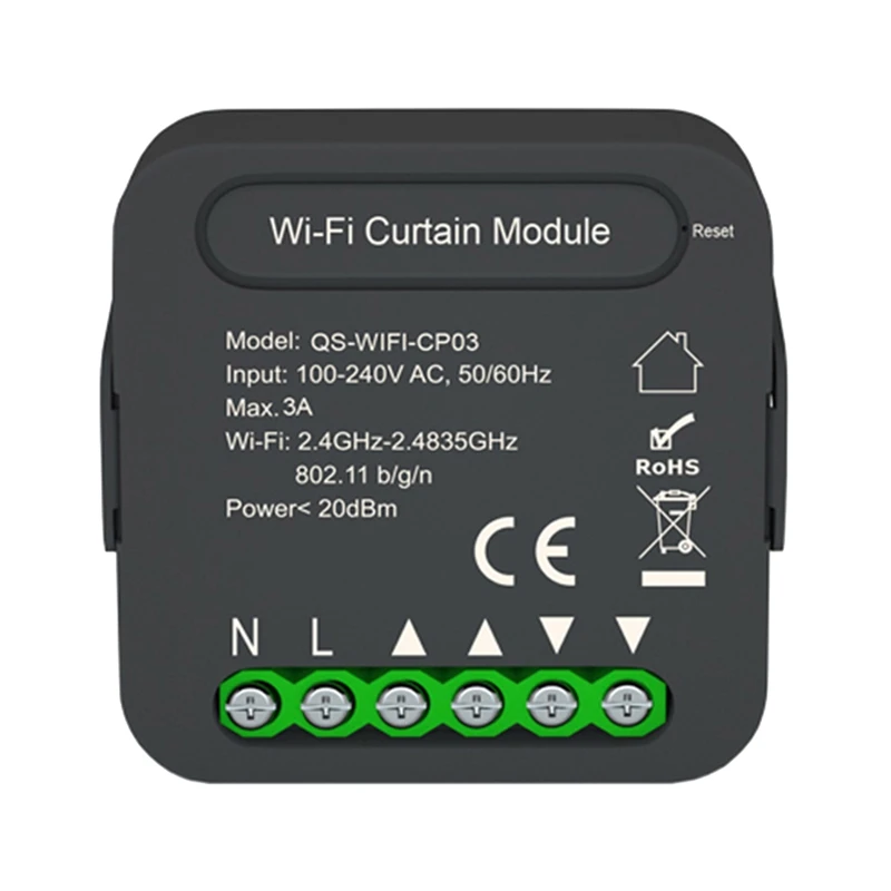 Пластиковый выключатель для штор, для рулонных жалюзи с Wi-Fi управлением через Google Home и Alexa
Пластиковый выключатель для штор, для рулонных жалюзи с Wi-Fi управлением через Google Home и Alexa