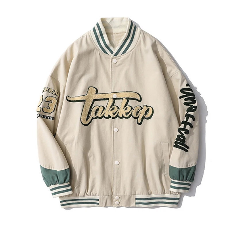 Spring retro Baseball Uniform Jacket Men Color Matching Hip-hop Letterman Varsity Jacket Unisex Harajuku Y2k Clothes Bomber Coat
Spring retro Baseball Uniform Jacket Men Color Matching Hip-hop Letterman Varsity Jacket Unisex Harajuku Y2k Clothes Bomber Coat