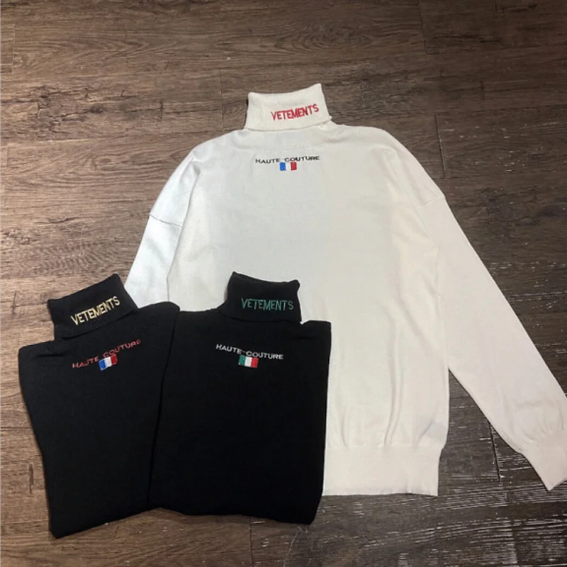 HAUTE COUTURE Turtleneck Wool Sweater Men Women High Quality Embroidery VETEMENTS VTM 1:1 Knitwear Pullover
HAUTE COUTURE Turtleneck Wool Sweater Men Women High Quality Embroidery VETEMENTS VTM 1:1 Knitwear Pullover