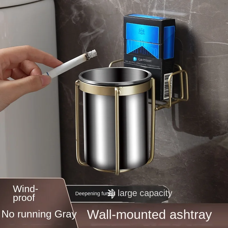 Stainless steel wall-mounted ashtray creative toilet anti-fly ash free punch multifunctional ash rack cigar ashtray
Stainless steel wall-mounted ashtray creative toilet anti-fly ash free punch multifunctional ash rack cigar ashtray