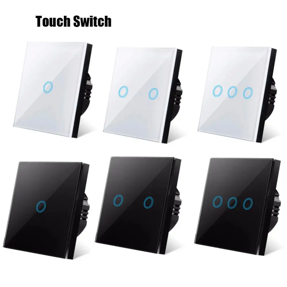 Touch Switch Power Led Panel Wall Light Switches Tempered Black White Crystal tempered Glass panel 1/2/3 Gang AC100-240V
Touch Switch Power Led Panel Wall Light Switches Tempered Black White Crystal tempered Glass panel 1/2/3 Gang AC100-240V