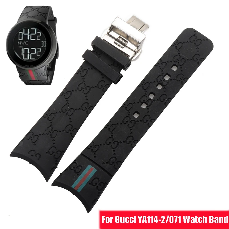 High quality Silicone Watch Strap For Gucci YA114-2/071 Rubber Watch Band 26mm * 20mm Folding buckle Special men's Bracelet
High quality Silicone Watch Strap For Gucci YA114-2/071 Rubber Watch Band 26mm * 20mm Folding buckle Special men's Bracelet
