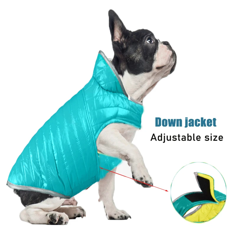 Winter Dog Clothes Pet Clothing Reversible Wear Down Jacket For Small Medium Sized Dogs Warm Puppy Coat Reflective Thick Vest
Winter Dog Clothes Pet Clothing Reversible Wear Down Jacket For Small Medium Sized Dogs Warm Puppy Coat Reflective Thick Vest