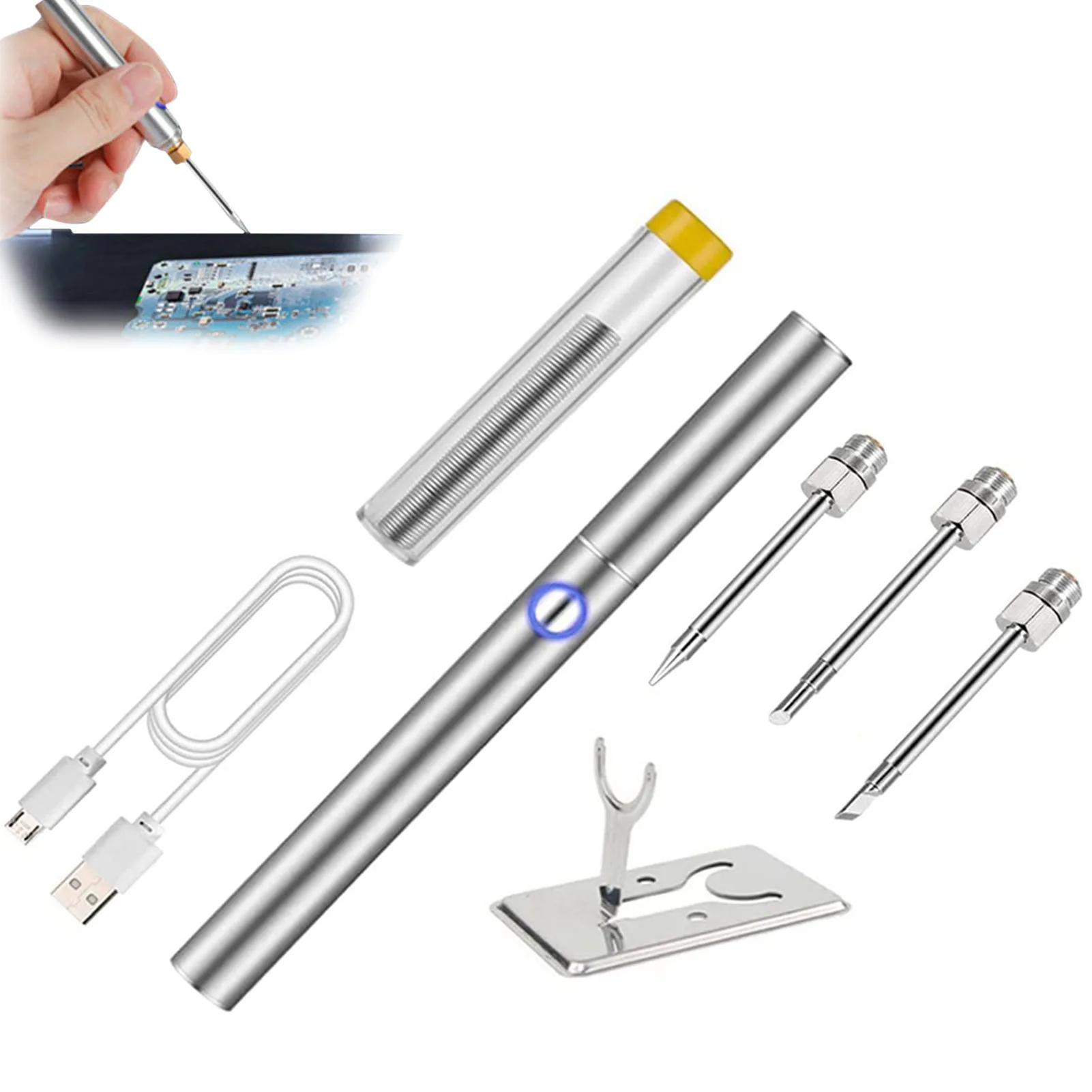 Cordless Soldering Iron Kit 5V 15W Electronics Soldering Iron Kit Electrical Soldering Repair Tool For Metal Jewelry Electric
Cordless Soldering Iron Kit 5V 15W Electronics Soldering Iron Kit Electrical Soldering Repair Tool For Metal Jewelry Electric