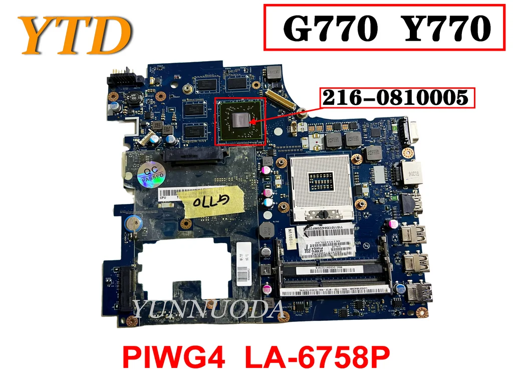 Оригинальная материнская плата для ноутбука Lenovo Ideapad G770 Y770 216-0810005 1 Гб
Оригинальная материнская плата для ноутбука Lenovo Ideapad G770 Y770 216-0810005 1 Гб