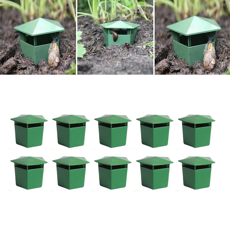 10Pcs Reusable Bait Snail Traps Garden Pest Catch Trap Safe Gardening Slugs Snails Catcher Eco-Friendly Snail Cages
10Pcs Reusable Bait Snail Traps Garden Pest Catch Trap Safe Gardening Slugs Snails Catcher Eco-Friendly Snail Cages