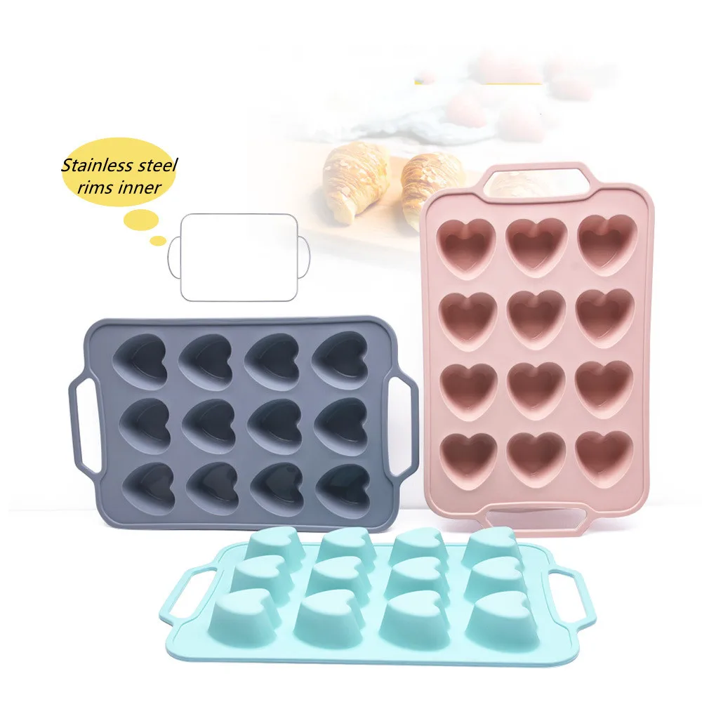Built In Stainless Rims 12 Holes Silicone Heart Mold Cookies Fondant Baking Pan Non-Stick Pudding Steamed Cake Mold Baking Tool
Built In Stainless Rims 12 Holes Silicone Heart Mold Cookies Fondant Baking Pan Non-Stick Pudding Steamed Cake Mold Baking Tool