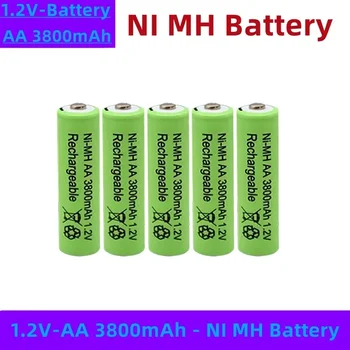 AA nickel hydrogen rechargeable battery, 1.2V, 3800mAh, high capacity, durable, commonly used for mice, alarm clocks, toys, etc