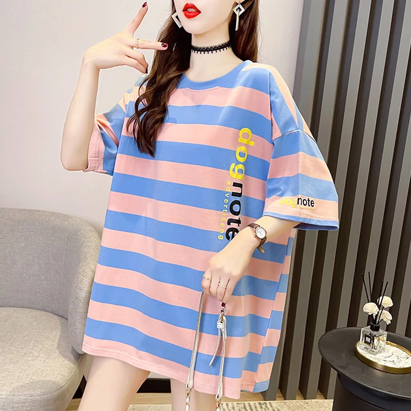harajuku causal oversized cotton y2k top graphic t-shirts Summer korean short sleeve Rainbow stripe t shirt for women streetwear
harajuku causal oversized cotton y2k top graphic t-shirts Summer korean short sleeve Rainbow stripe t shirt for women streetwear