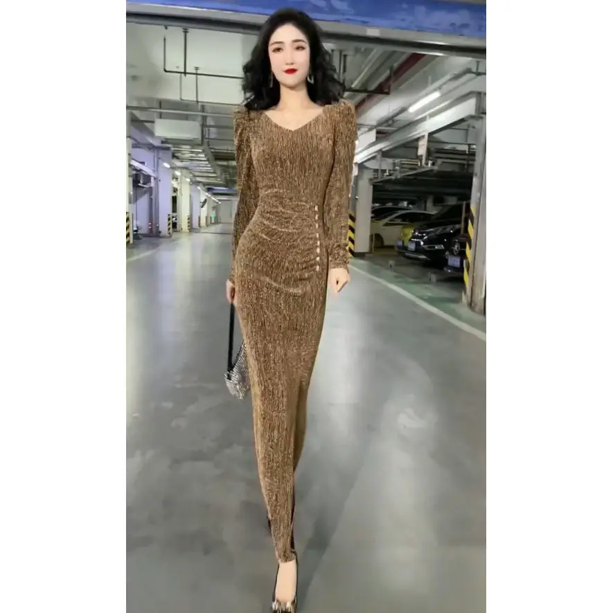 Elegant Lace V-neck Sexy Slim Sleeve Long Sleeve Bodycon Dress Spring Autumn Party Dress Night Club Solid Color Patchwork T930
Elegant Lace V-neck Sexy Slim Sleeve Long Sleeve Bodycon Dress Spring Autumn Party Dress Night Club Solid Color Patchwork T930