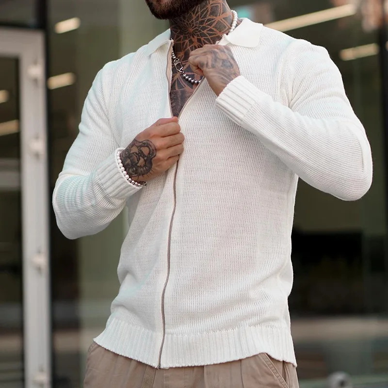 Warm Winter Zipper Turn Down Collar Cardigan Knitwear Men Clothing Fashion Casual Knitted Sweater Coat
Warm Winter Zipper Turn Down Collar Cardigan Knitwear Men Clothing Fashion Casual Knitted Sweater Coat