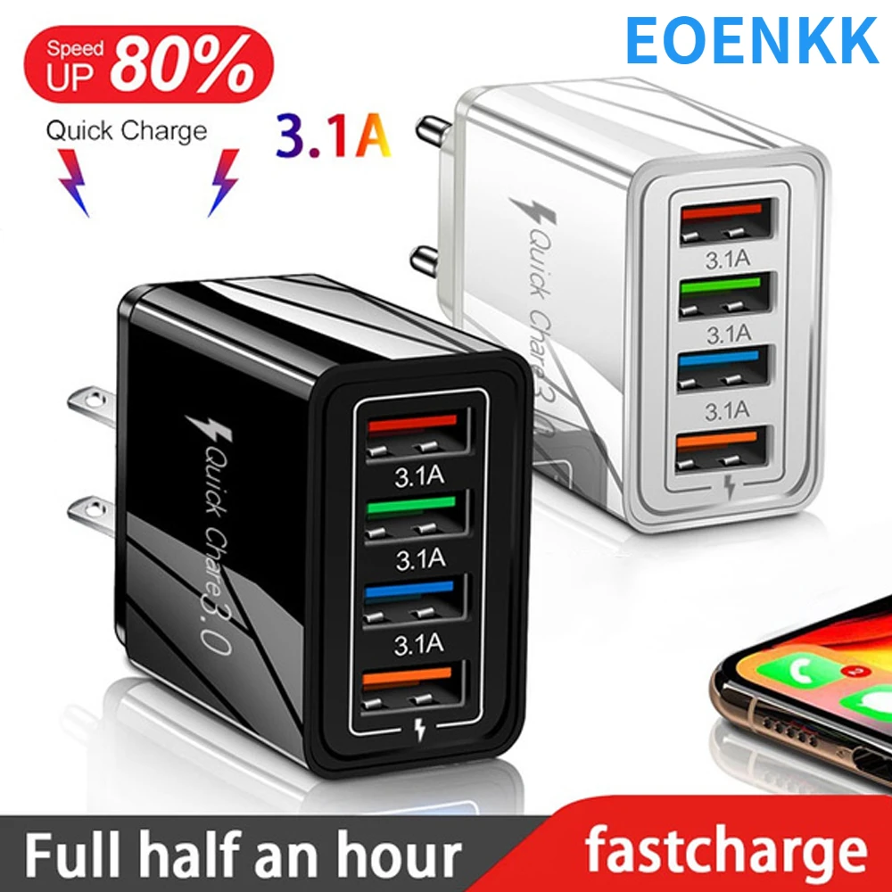 EU/US Plug USB Charger Quick Charge 3.0 For Phone Adapter for iPhone 12 Pro Max Tablet Portable Wall Mobile Charger Fast Charger
EU/US Plug USB Charger Quick Charge 3.0 For Phone Adapter for iPhone 12 Pro Max Tablet Portable Wall Mobile Charger Fast Charger
