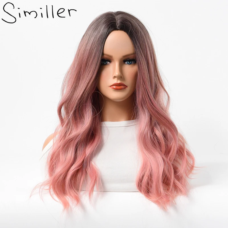 Similler Women Synthetic Ombre Wig Central Part Curly Hair Medium Length Dark Root Pink Wigs for Daily Use
Similler Women Synthetic Ombre Wig Central Part Curly Hair Medium Length Dark Root Pink Wigs for Daily Use