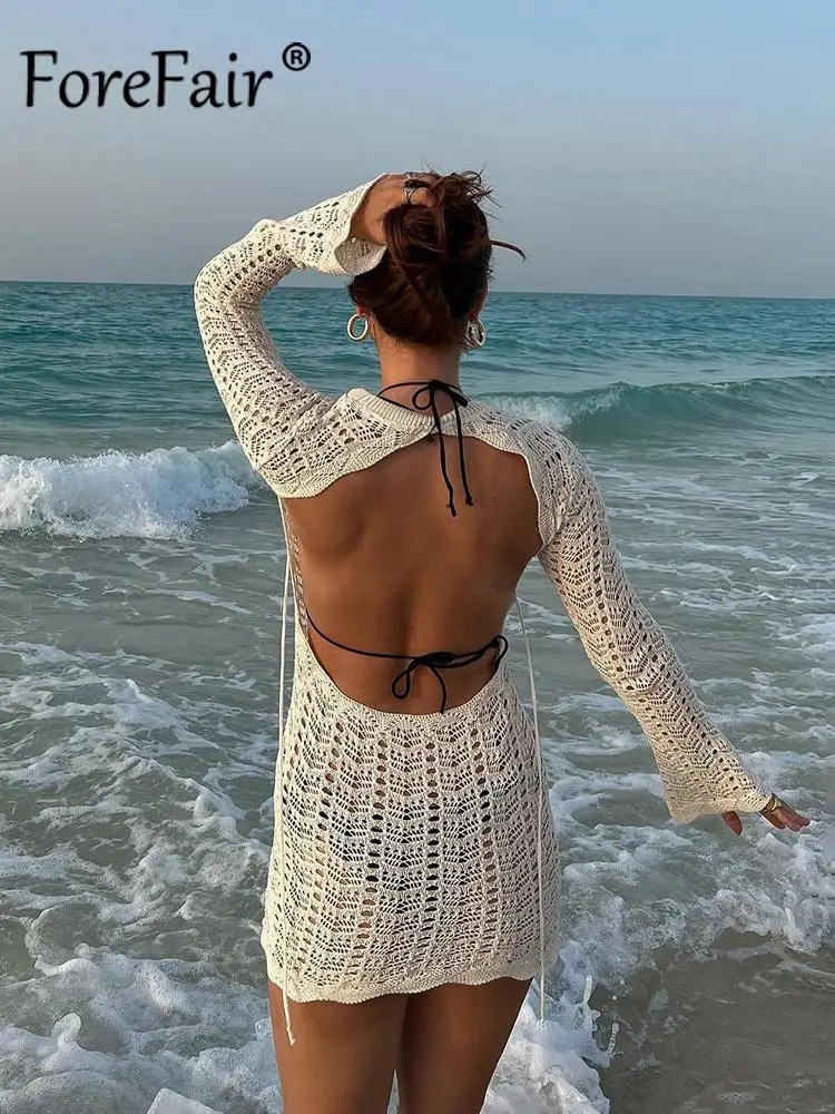 Forefair Hook Flower Hollow Knit Women Dress Backless Sexy Y2K Beach Mini Dresses Party Outfits Fashion Bodycon Chic Casual Robe
Forefair Hook Flower Hollow Knit Women Dress Backless Sexy Y2K Beach Mini Dresses Party Outfits Fashion Bodycon Chic Casual Robe