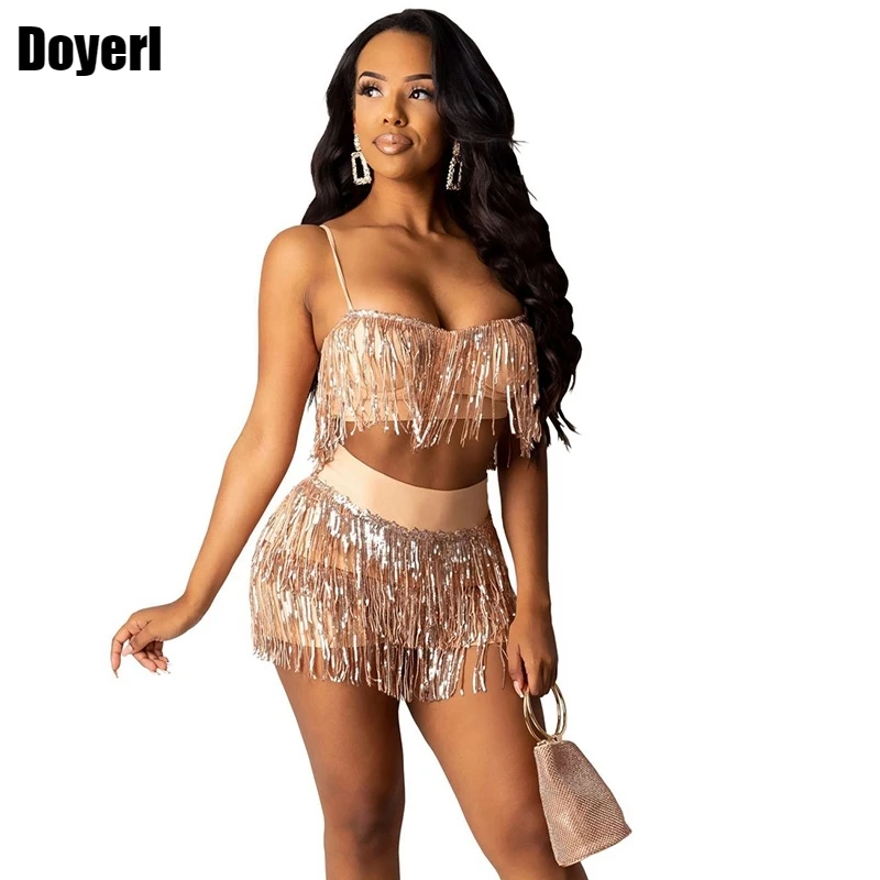 Sexy Party Club Sequin 2 Piece Set Women Two Piece Outfits Festival Tassel Crop Top Shorts Set Winter Autumn Matching Women Sets
Sexy Party Club Sequin 2 Piece Set Women Two Piece Outfits Festival Tassel Crop Top Shorts Set Winter Autumn Matching Women Sets