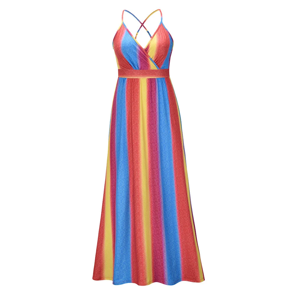 Vintage Backless Sexy Women Maxi Dress Floral Print Straps A Line Bohemian Boho Beach Summer Long Dress Female
Vintage Backless Sexy Women Maxi Dress Floral Print Straps A Line Bohemian Boho Beach Summer Long Dress Female