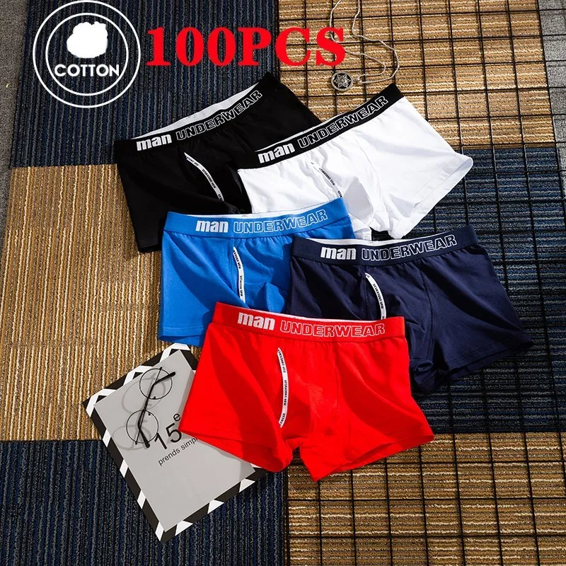 100Pcs Mens Cotton Boxers Male Underwear Sexy Man Underpants Wholesale Men‘s Panties Comfortable Breathable Boxer For Men
100Pcs Mens Cotton Boxers Male Underwear Sexy Man Underpants Wholesale Men‘s Panties Comfortable Breathable Boxer For Men