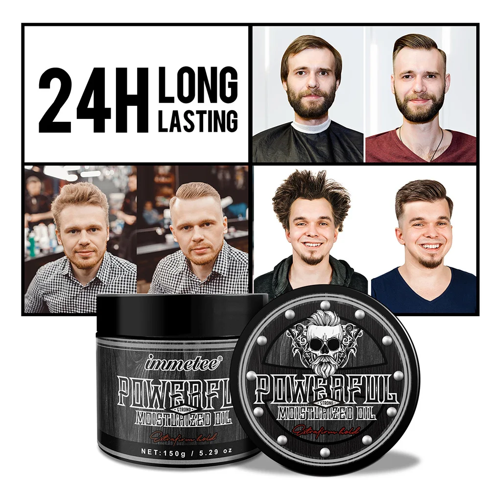 

150g Hair Styling Wax Strong Hold Long Lasting Hair Styling Gel Non-Sticky Fluffy Hair Pomade Oil Moisturizing Hair Seting Cream