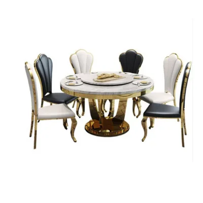 Nordic fashionable style dining table set marble top metal table with backrest chairs for kitchen
Nordic fashionable style dining table set marble top metal table with backrest chairs for kitchen