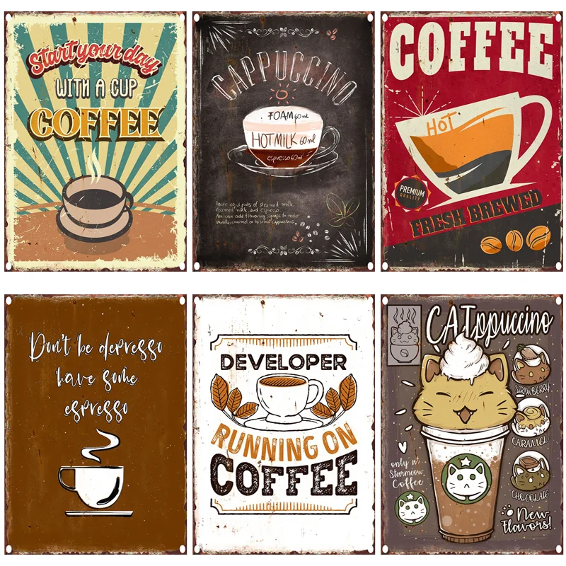 Delicious Coffee Metal Tin Signs Drinks Retro Plaque Metal Wall Art Posters for Kitchen Bar Club Cafe Room Bedroom Decorate
Delicious Coffee Metal Tin Signs Drinks Retro Plaque Metal Wall Art Posters for Kitchen Bar Club Cafe Room Bedroom Decorate