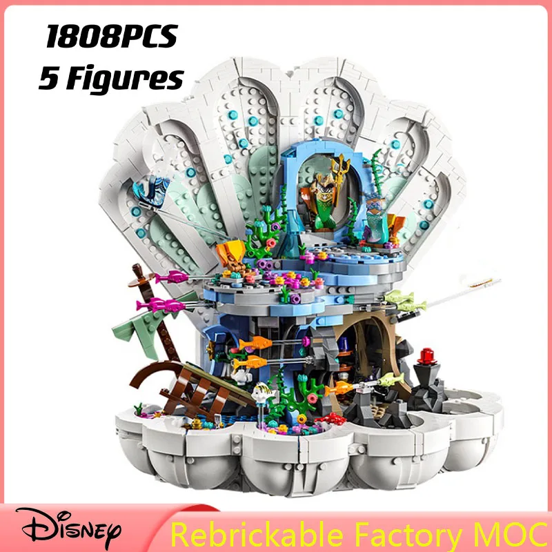 

Disney 43225 Mermaid Royal Clamshell Building Blocks Undersea Princess Palace Castle Toys for Girls Kids Friends Birthday Gifts