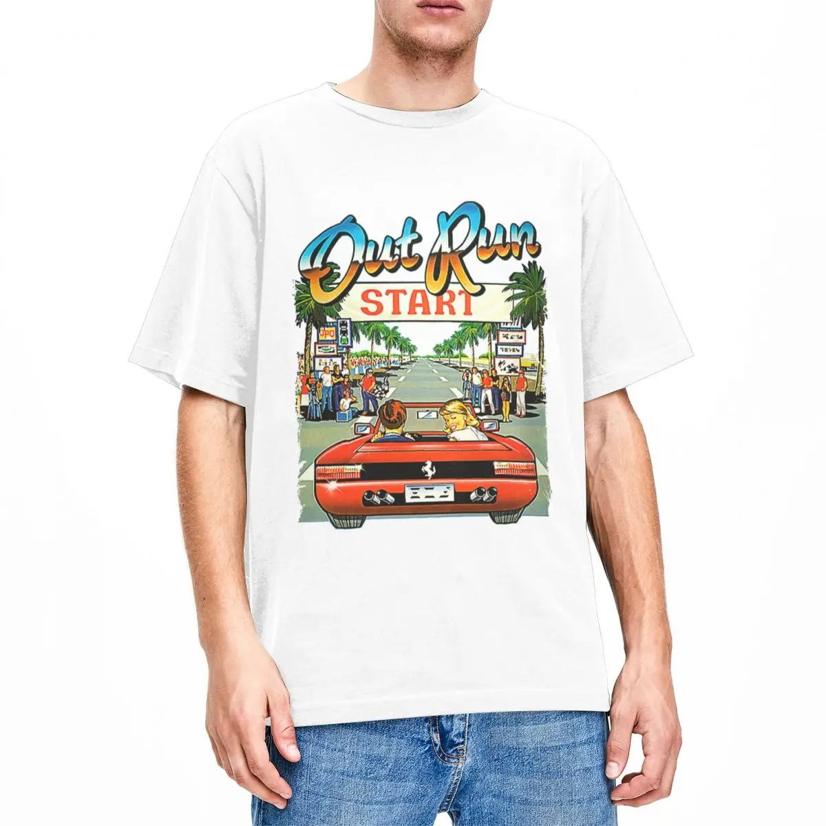 Arcade Out Run Video Game T Shirts Merchandise Men Women's 100% Cotton Funny O Neck Vintage Game Tee Shirt Short Sleeve Clothes
Arcade Out Run Video Game T Shirts Merchandise Men Women's 100% Cotton Funny O Neck Vintage Game Tee Shirt Short Sleeve Clothes