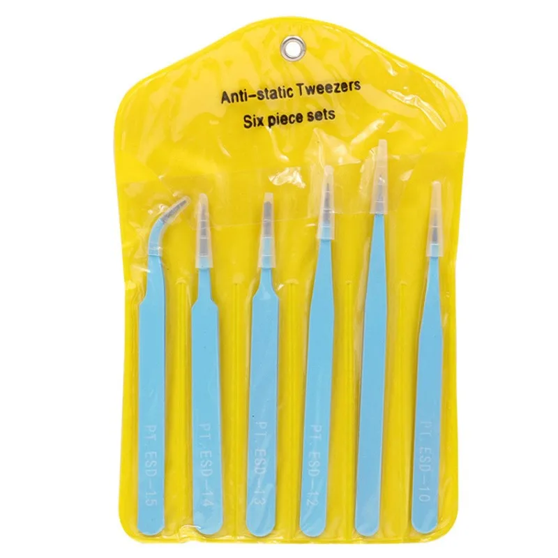 6pcs Anti-static Precision Tweezers Set Stainless Steel Tweezers Industrial Curved Straight Tweezers For Craft Jewelry Hand Tool
6pcs Anti-static Precision Tweezers Set Stainless Steel Tweezers Industrial Curved Straight Tweezers For Craft Jewelry Hand Tool