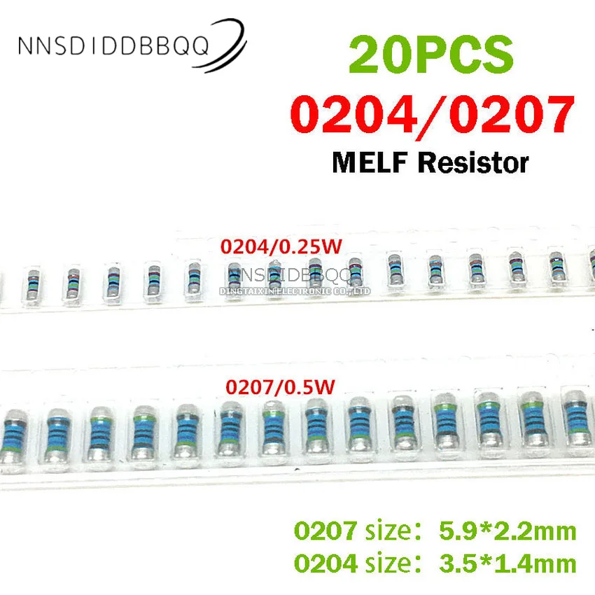 20PCS SMD MELF Resistor 0204 0207 0.68R 0.1R 0.2R 0.22R 0.33R 0.47R 1% Metal Film Precision Resistor
20PCS SMD MELF Resistor 0204 0207 0.68R 0.1R 0.2R 0.22R 0.33R 0.47R 1% Metal Film Precision Resistor