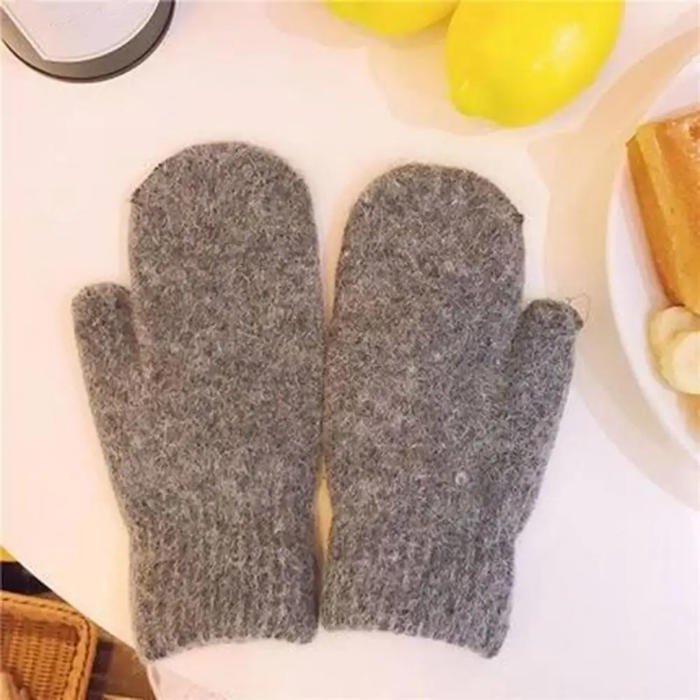 1 Pair Women Winter Mittens Faux Rabbit Fur Fleece Solid Color Knitting Elegant Warm Elasticity Full Fingers Skiing Mittens
1 Pair Women Winter Mittens Faux Rabbit Fur Fleece Solid Color Knitting Elegant Warm Elasticity Full Fingers Skiing Mittens