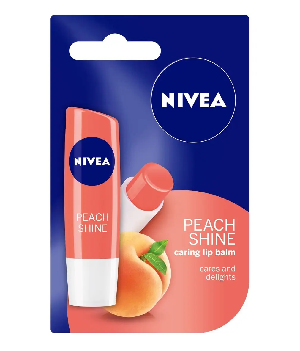

Nivea Lip Care Fruity Shine Peach Lip Care Cream ( Peach Lip Balm ) 5.5 ML