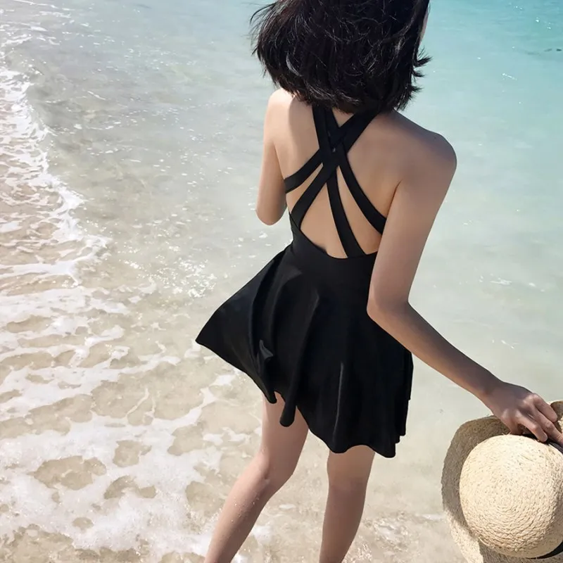 2023 Swimwear Girl Fairy Student Fan Beach Skirt Super Fairy Cute Sweet Girl Slim Cover Belly Conservative Black Style
2023 Swimwear Girl Fairy Student Fan Beach Skirt Super Fairy Cute Sweet Girl Slim Cover Belly Conservative Black Style