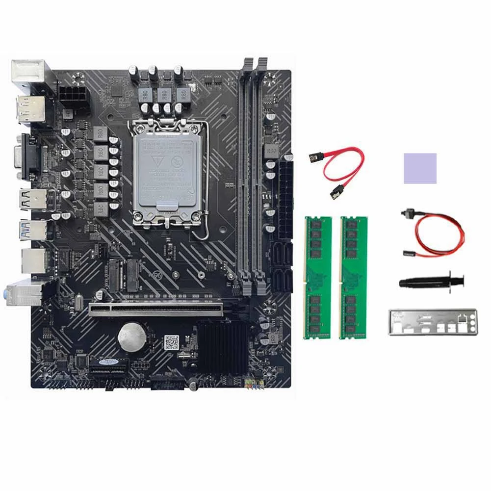 Материнская плата H610 + 2X DDR4 4G 2133 МГц ОЗУ + термопаста LGA1700 гигабитная LAN для G6900 G7400 I3 12100 I5 12500 12-го ЦП
Материнская плата H610 + 2X DDR4 4G 2133 МГц ОЗУ + термопаста LGA1700 гигабитная LAN для G6900 G7400 I3 12100 I5 12500 12-го ЦП