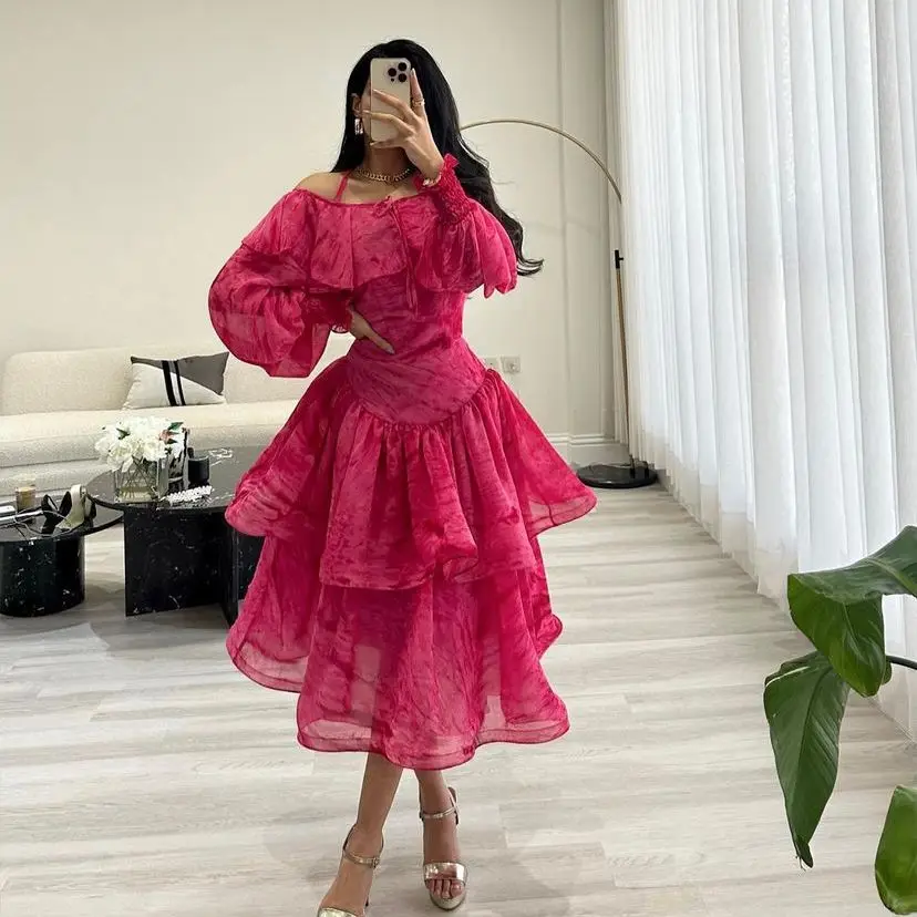 Pink Halter Off The Shoulder Evening Dresses Ankle Length Prom Dresses Saudi Arabia Women's Formal Dress فساتين السهرة
Pink Halter Off The Shoulder Evening Dresses Ankle Length Prom Dresses Saudi Arabia Women's Formal Dress فساتين السهرة
