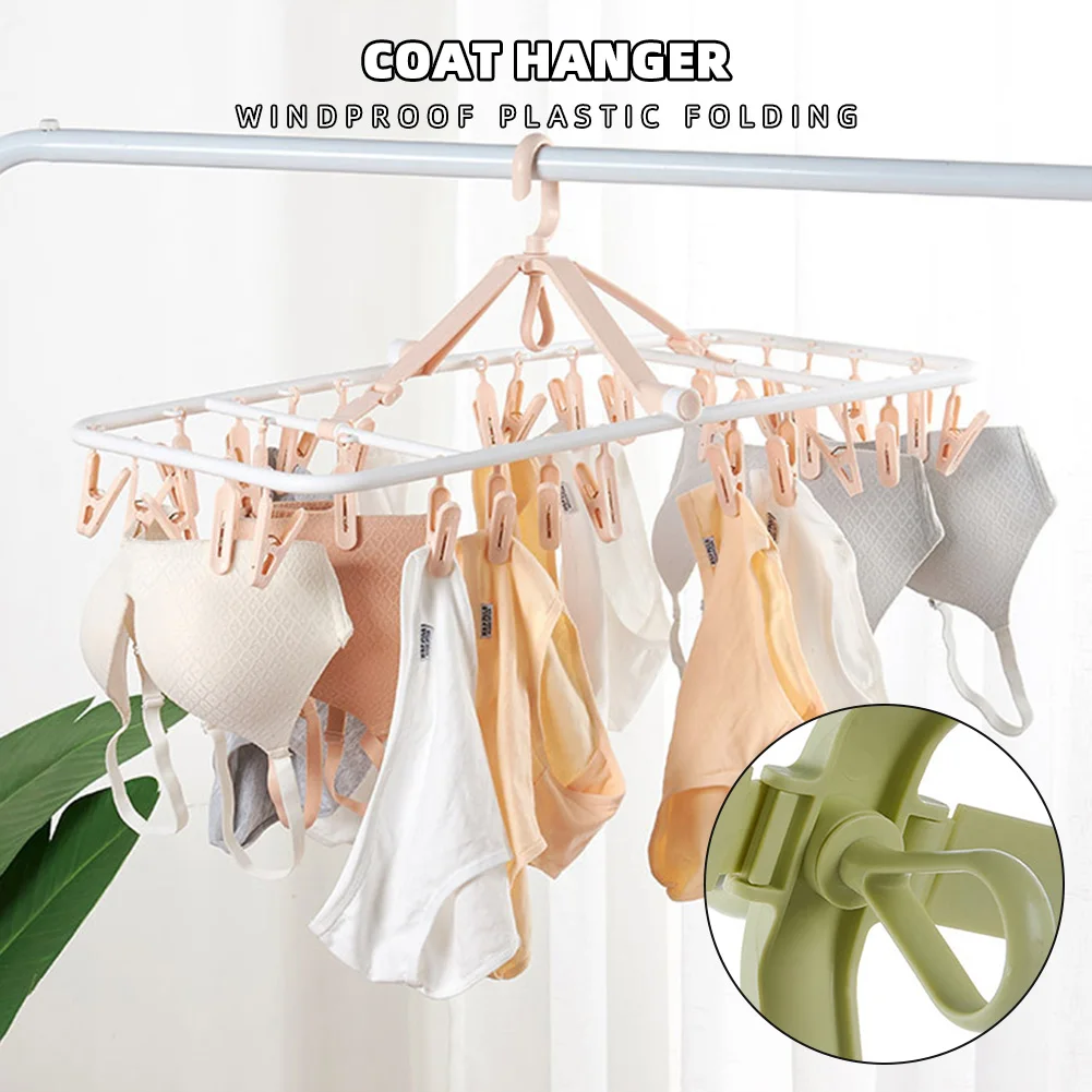 32 Clips Children's Underwear Socks Drying Rack Windproof Plastic Folding Clothes Rack Portable Foldable Suitable for Closet
32 Clips Children's Underwear Socks Drying Rack Windproof Plastic Folding Clothes Rack Portable Foldable Suitable for Closet