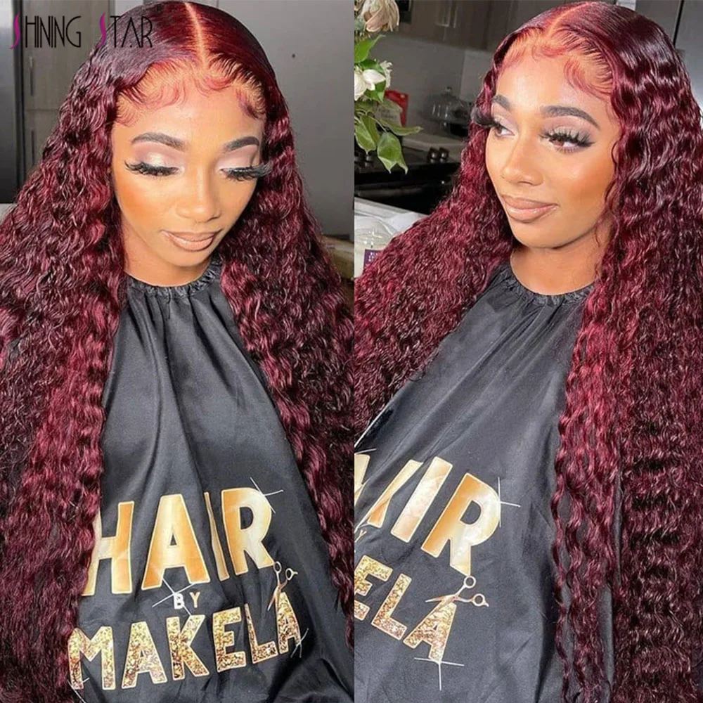 Burgundy Curly Lace Front Wigs 99J Red Colored Deep Wave Human Hair Wigs Brazilian 13x4 Transparent Lace Frontal Wig For Women
Burgundy Curly Lace Front Wigs 99J Red Colored Deep Wave Human Hair Wigs Brazilian 13x4 Transparent Lace Frontal Wig For Women
