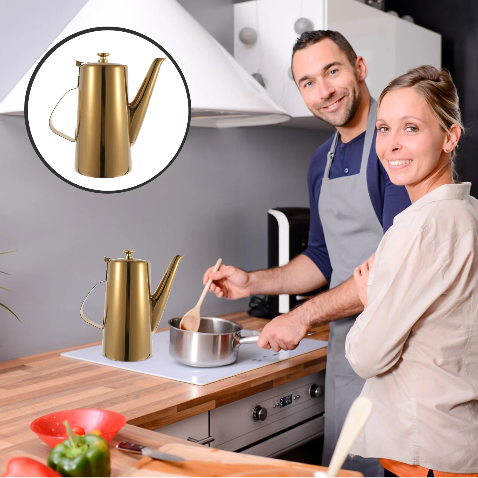 Oil Dispenser Bottle Olive Vinegar Steel Stainless Sauce Water Pot Cruet Kettle Kitchen Bottles Soycooking Metal Container
Oil Dispenser Bottle Olive Vinegar Steel Stainless Sauce Water Pot Cruet Kettle Kitchen Bottles Soycooking Metal Container