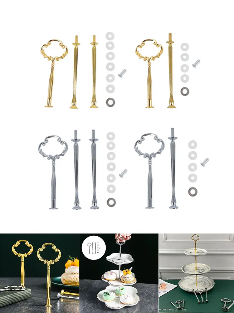 2/3 Tier Fruit Cake Plate Stand Handle Golden Tiered Cupcake Dessert Serving Tray Holder Fittings For Wedding Party Making
2/3 Tier Fruit Cake Plate Stand Handle Golden Tiered Cupcake Dessert Serving Tray Holder Fittings For Wedding Party Making