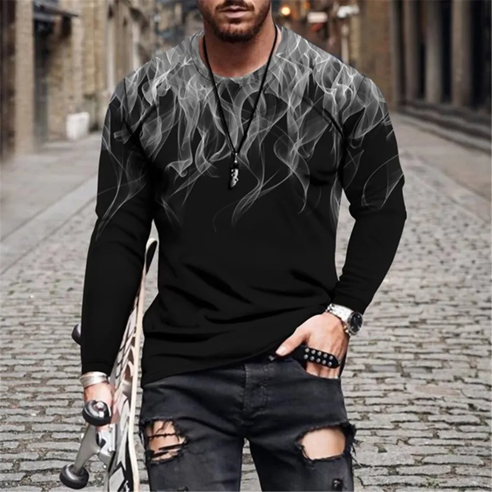 3D Fire Print O-Neck Top Hip Hop Plus Size Fashion Advanced Flame Pattern Long Sleeve T-shirt Men's Casual Street Apparel
3D Fire Print O-Neck Top Hip Hop Plus Size Fashion Advanced Flame Pattern Long Sleeve T-shirt Men's Casual Street Apparel