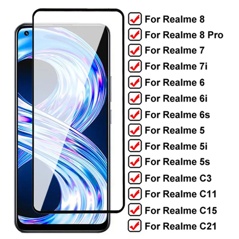 11D Full Tempered Glass For OPPO Realme 8 7 6 5 Pro 5s 6s 5i 6i 7i Screen Protector On Realme C3 C3i C11 C15 C21 Protective Film
11D Full Tempered Glass For OPPO Realme 8 7 6 5 Pro 5s 6s 5i 6i 7i Screen Protector On Realme C3 C3i C11 C15 C21 Protective Film
